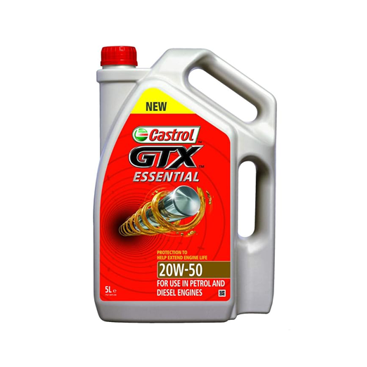 Castrol GTX Essential (3L) SG 20W-50 Engine Oil, for Petrol, Diesel Cars